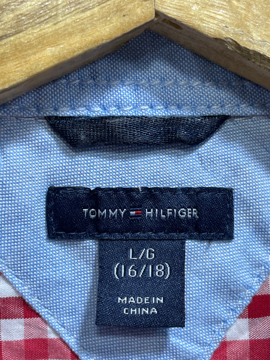 Tommy-Hilfiger Red Cotton Shirt For Men 16 to 18 Years