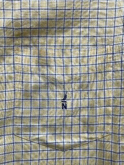Nautica Yeloow Cotton Shirt For Men Large