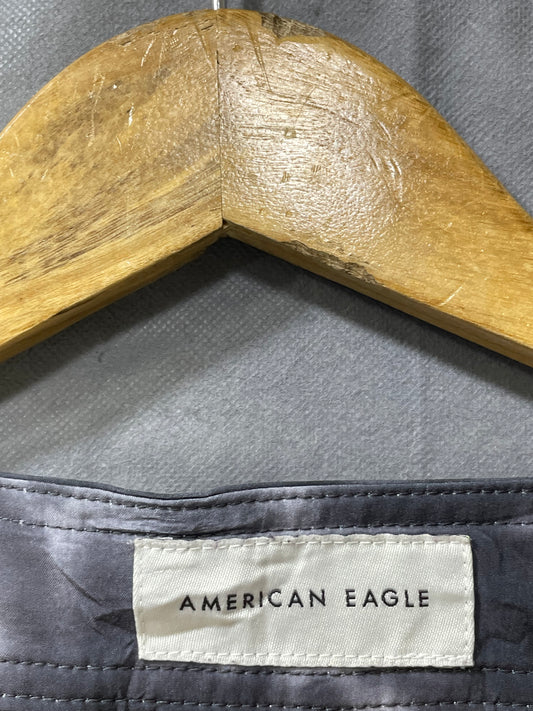 American Eagle Gray Polyester Short For Men S