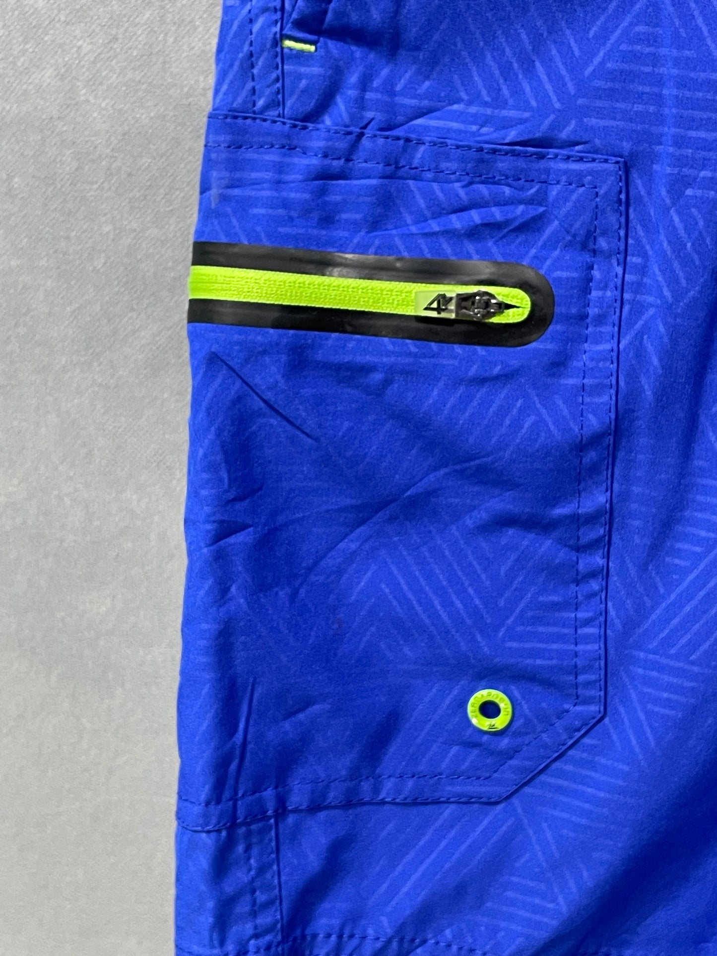 Zeroxposur Blue Polyester Short For Men S