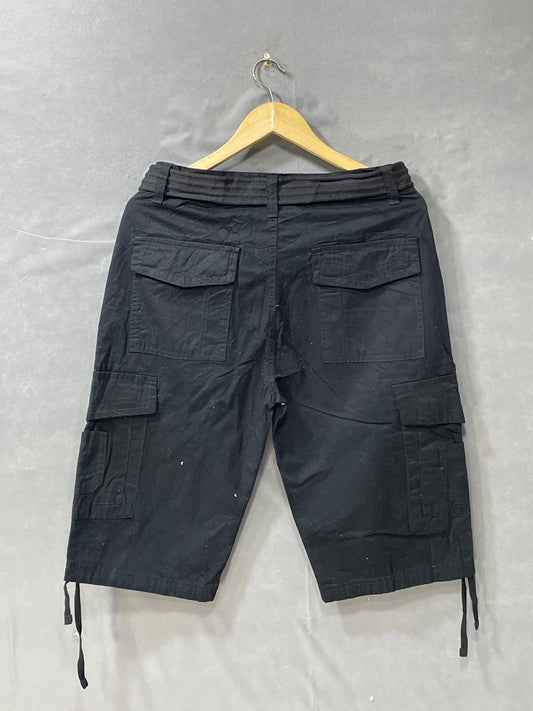 Ring Of Fire Black Cotton Short For Men S