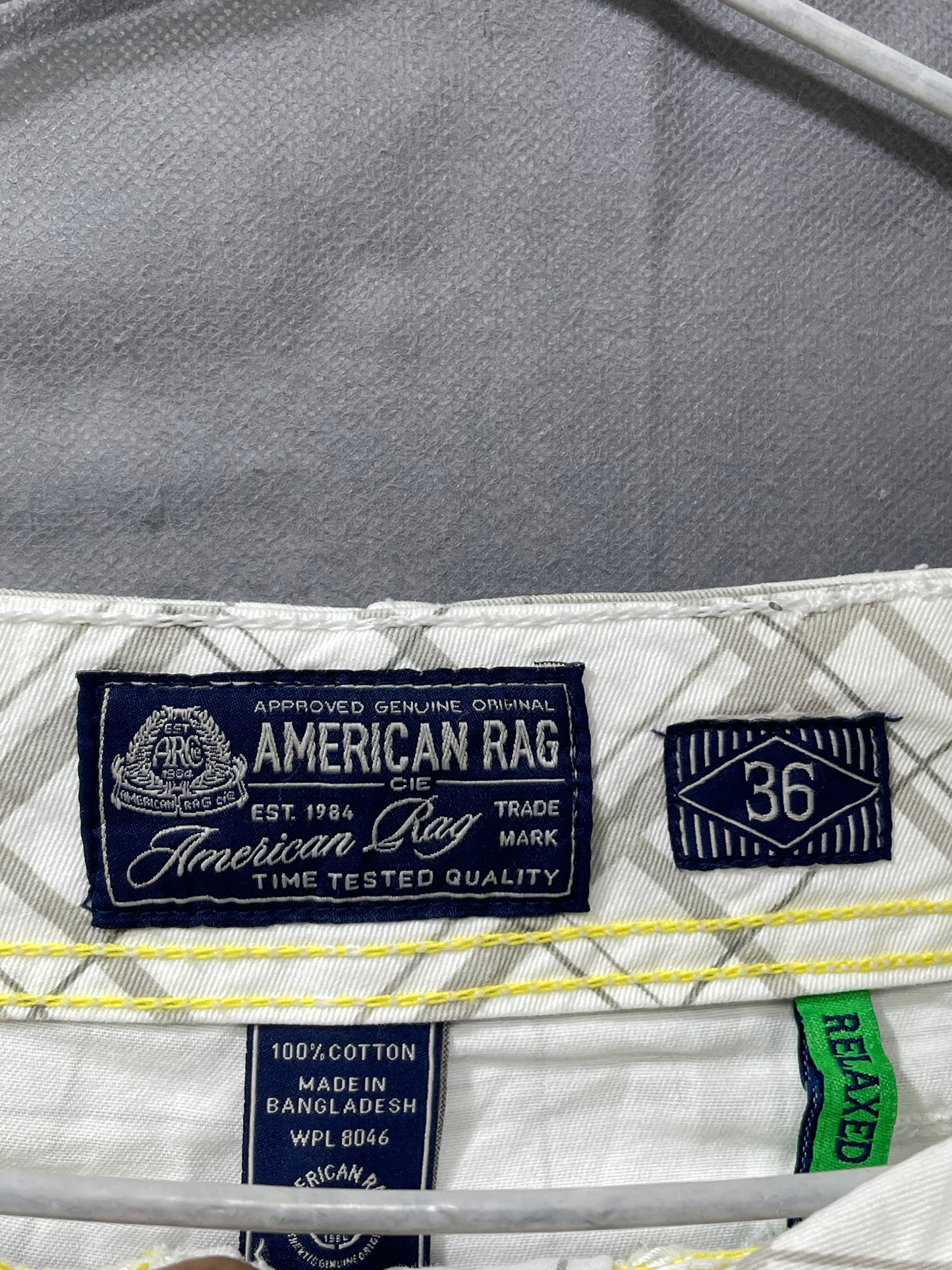 American Rag White Cotton Short For Men L