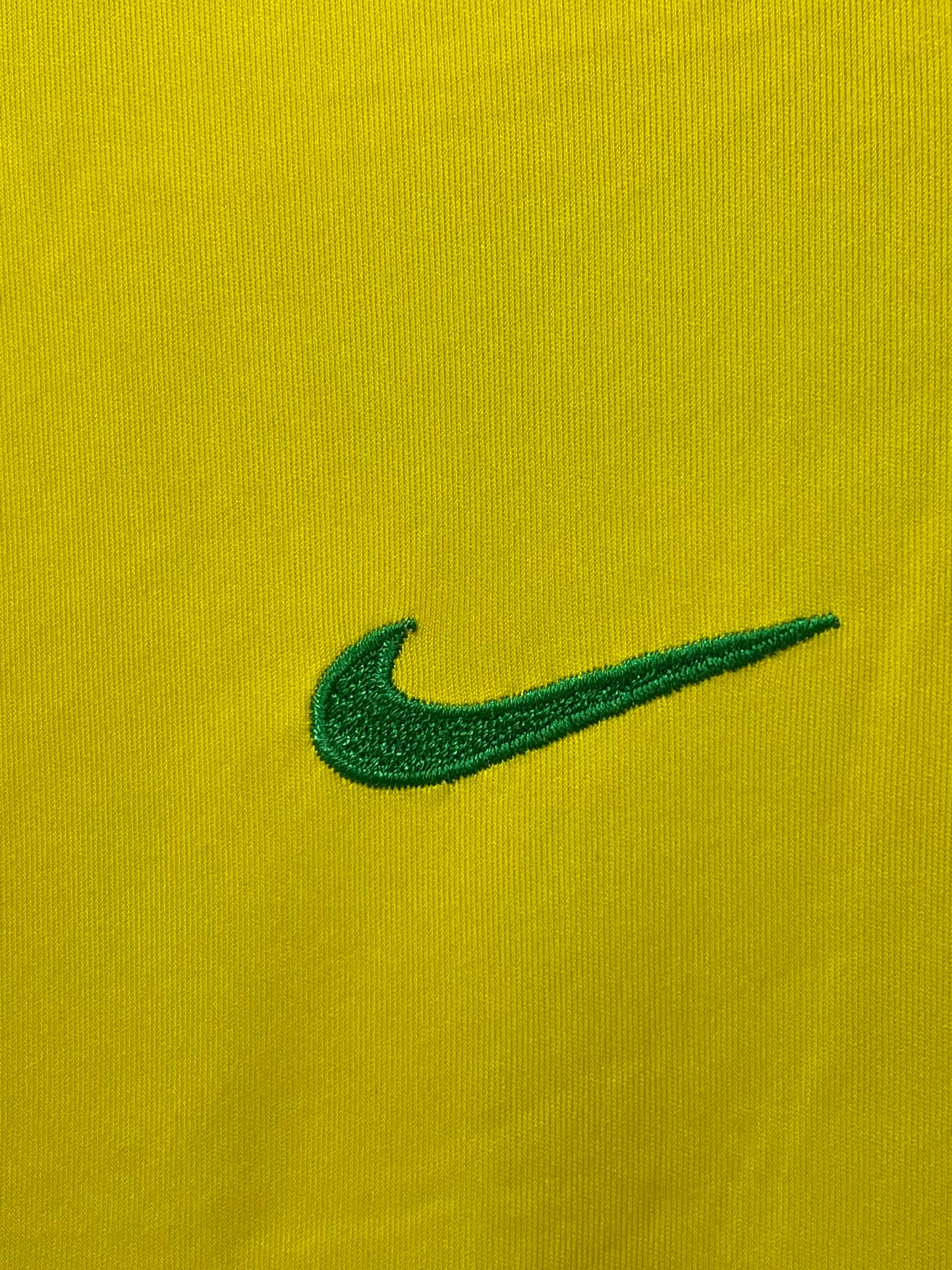 Nike Dri Fit Brasil Yellow Football Sports For Men T Shirt XL