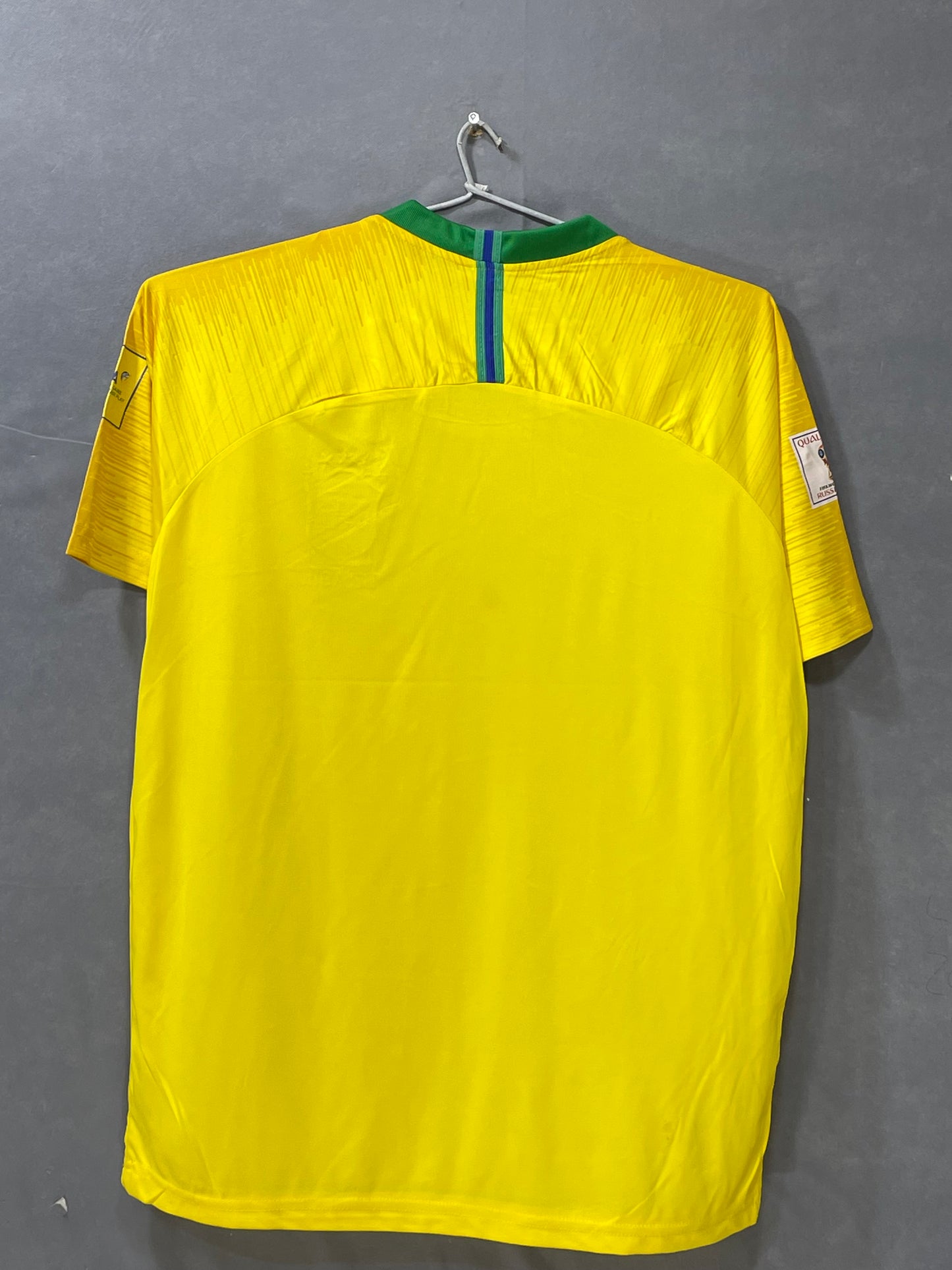 Nike Dri Fit Brasil Yellow Football Sports For Men T Shirt XL
