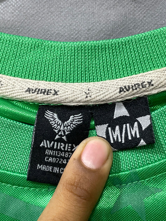 Avirex Green Basketball Sports For Men Vest T Shirt M