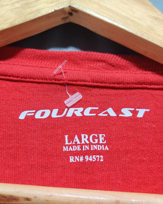Fourcast Red T Shirt For Men L