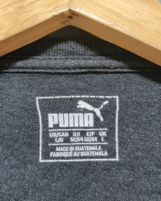 Puma Gray T Shirt For Men L