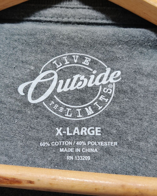 Outside Gray T Shirt For Men XL