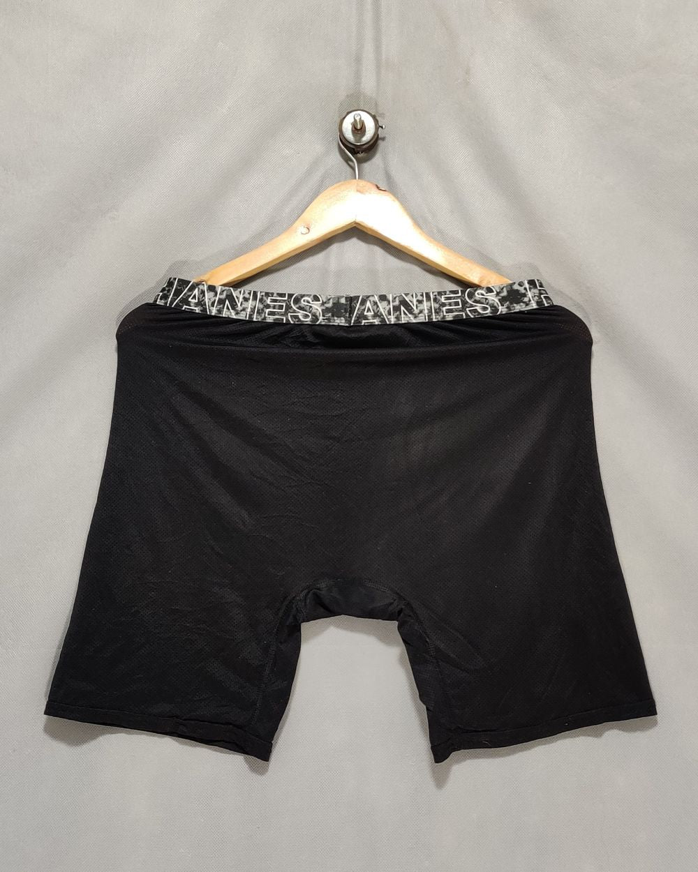 Hanes Black Boxer Underwear For Men Large
