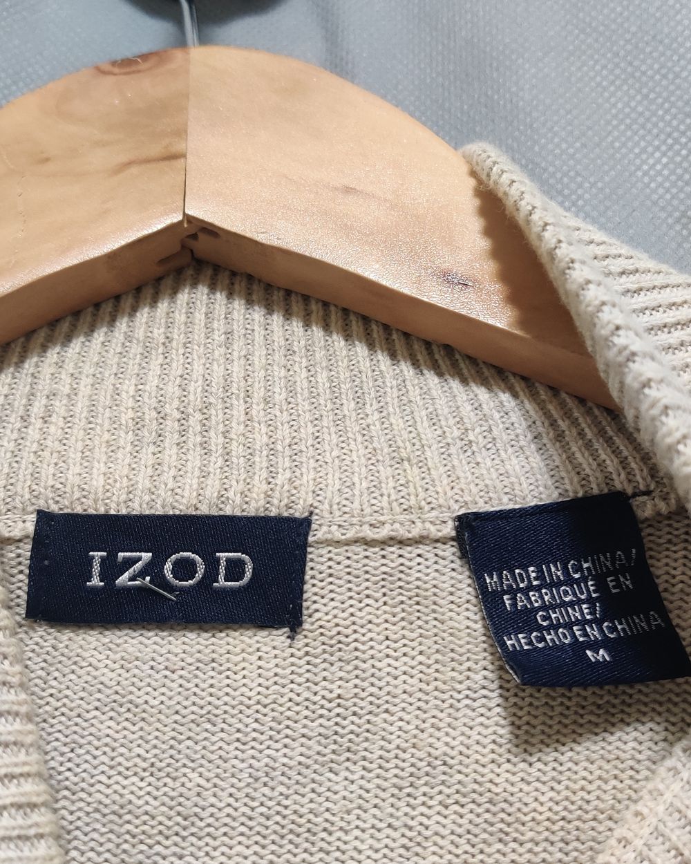 Izod Cream For Men Sweater M