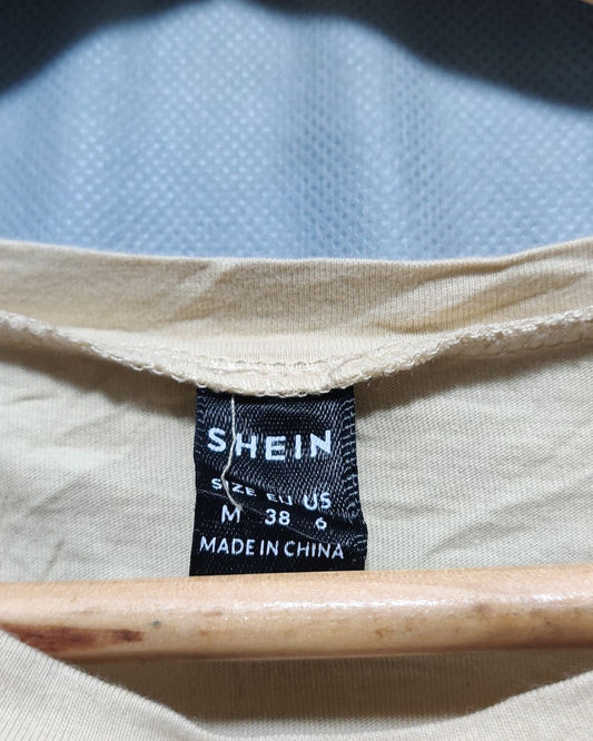 SHEIN Cream T Shirt For Men M