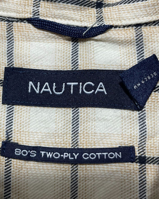 Nautica Cream Cotton Shirt For Men Large | Preloved Labels