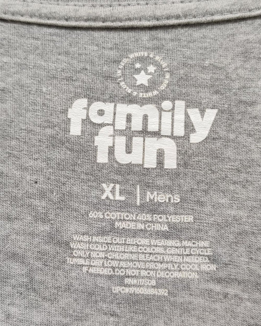 Family Fun Gray T Shirt For Men X Large