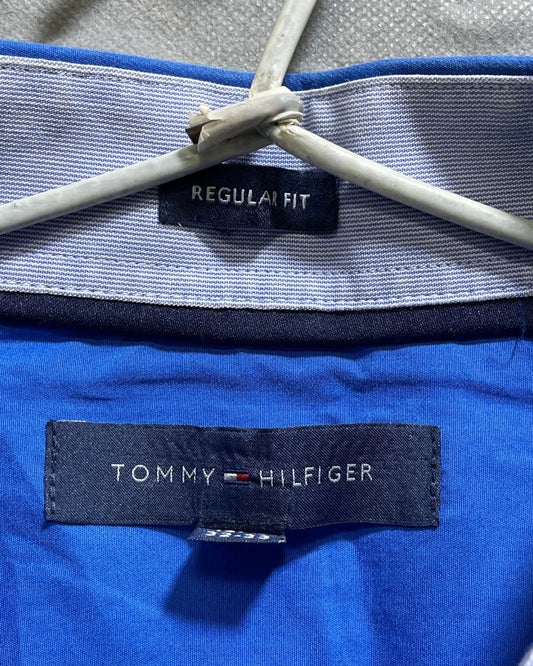 Tommy Hilfiger Blue Cotton Shirt For Men Large | Preloved Labels