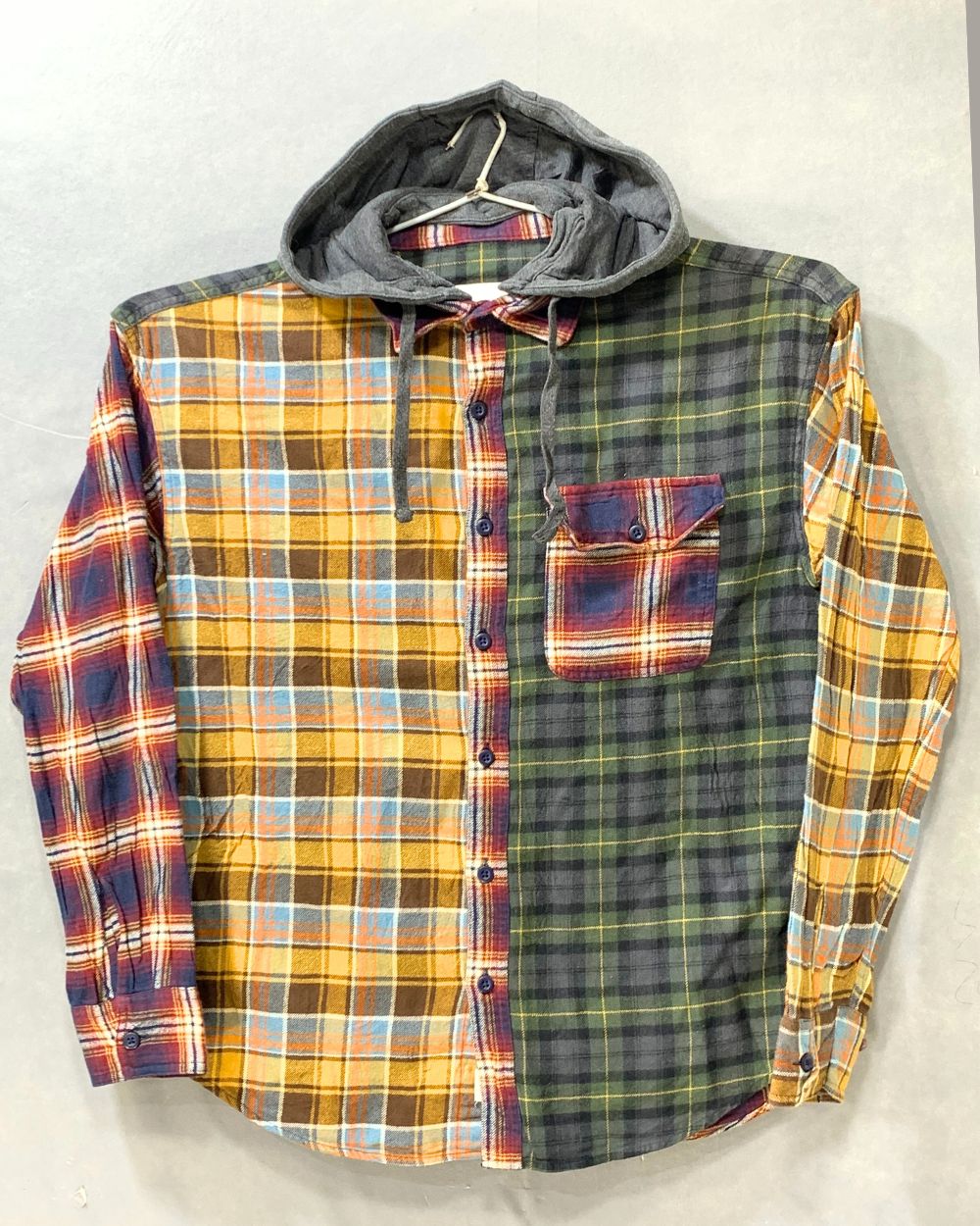 American Eagle Multi Cotton Winter Hood Shirt For Men M