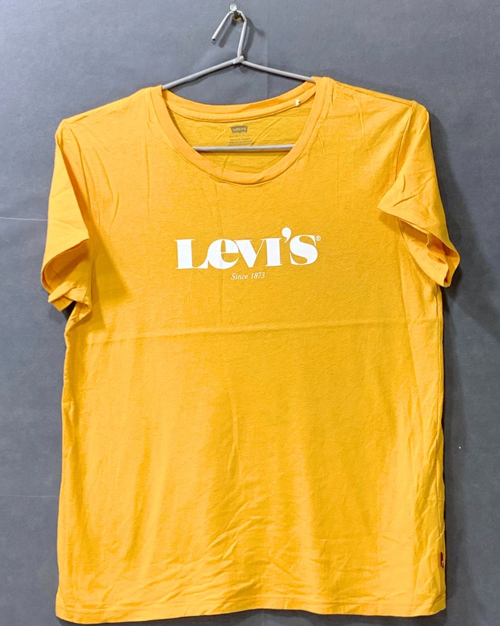 Levi's Yellow Cotton For Women T Shirt M