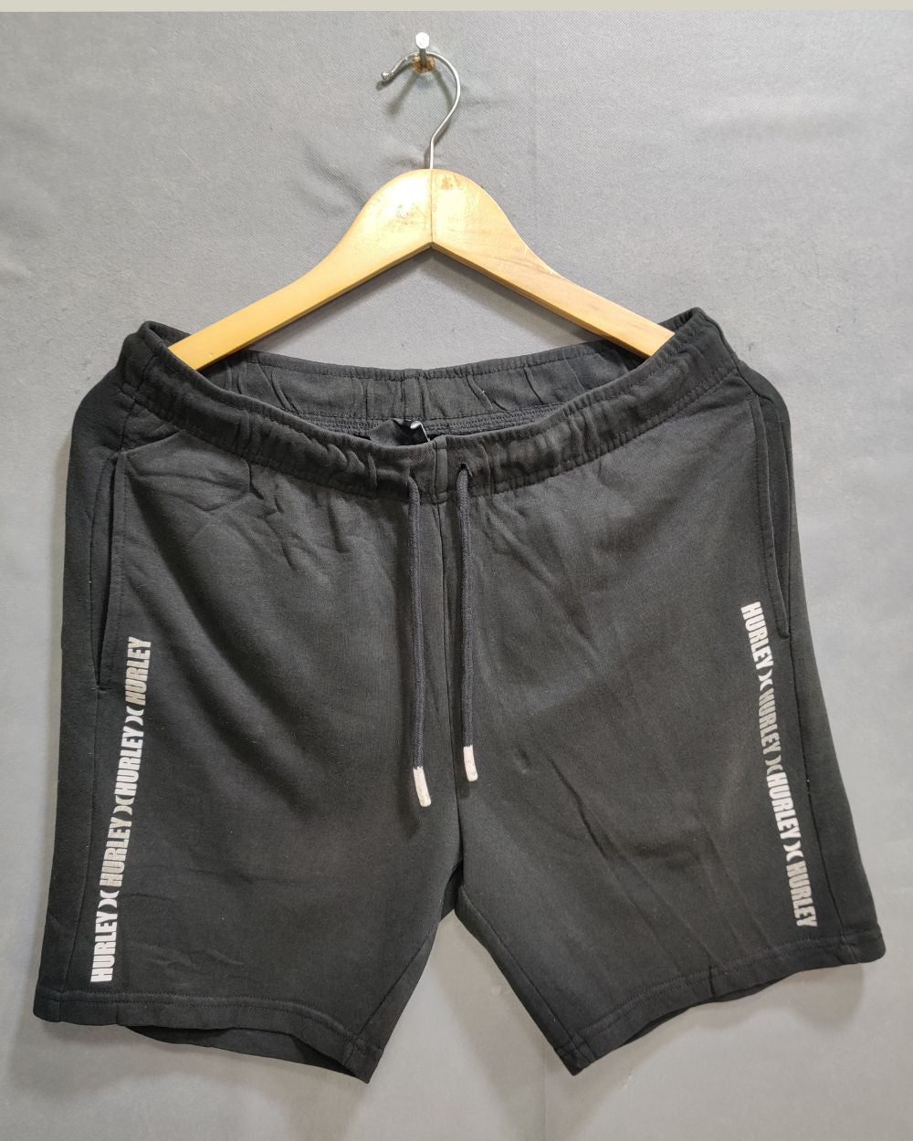 Hurley Black Cotton Short For Men