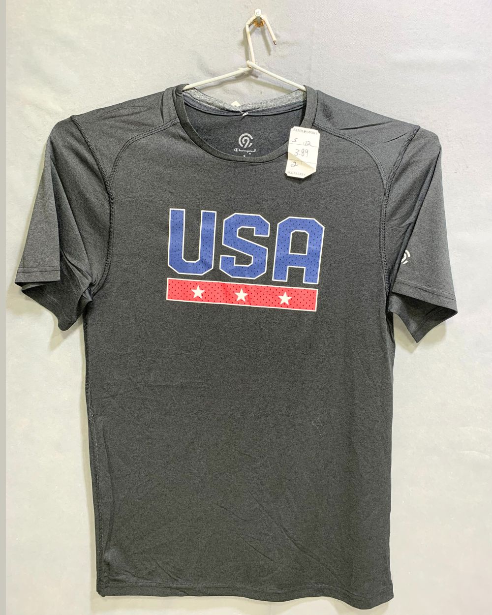 Champion Gray Sports Men T Shirt S