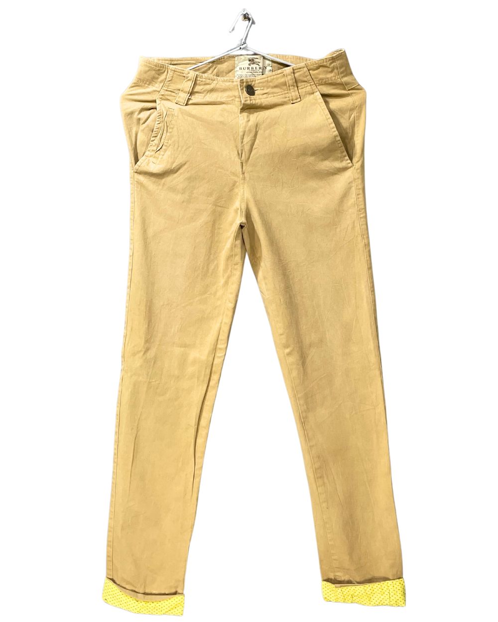 Burberry Khaki Cotton Dress Pant For Men S