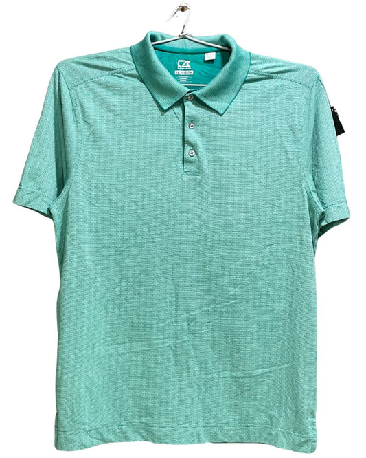 Cutter & Buck Green Polyester Sport Polo T Shirt For Men L