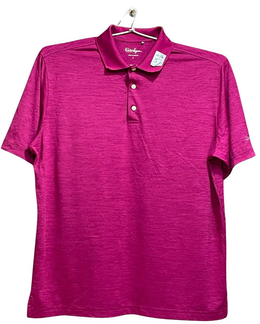 Walter Hagen Maroon Polyester Sport Polo T Shirt For Men L