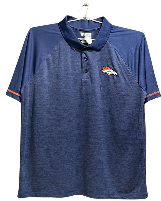 Team Apparel Blue Polyester Sport Polo T Shirt For Men L