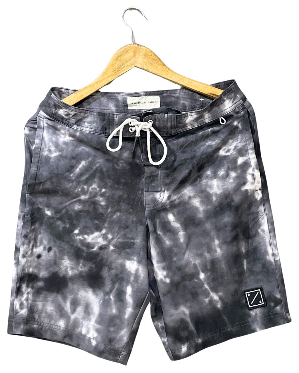 American Eagle Gray Polyester Short For Men S