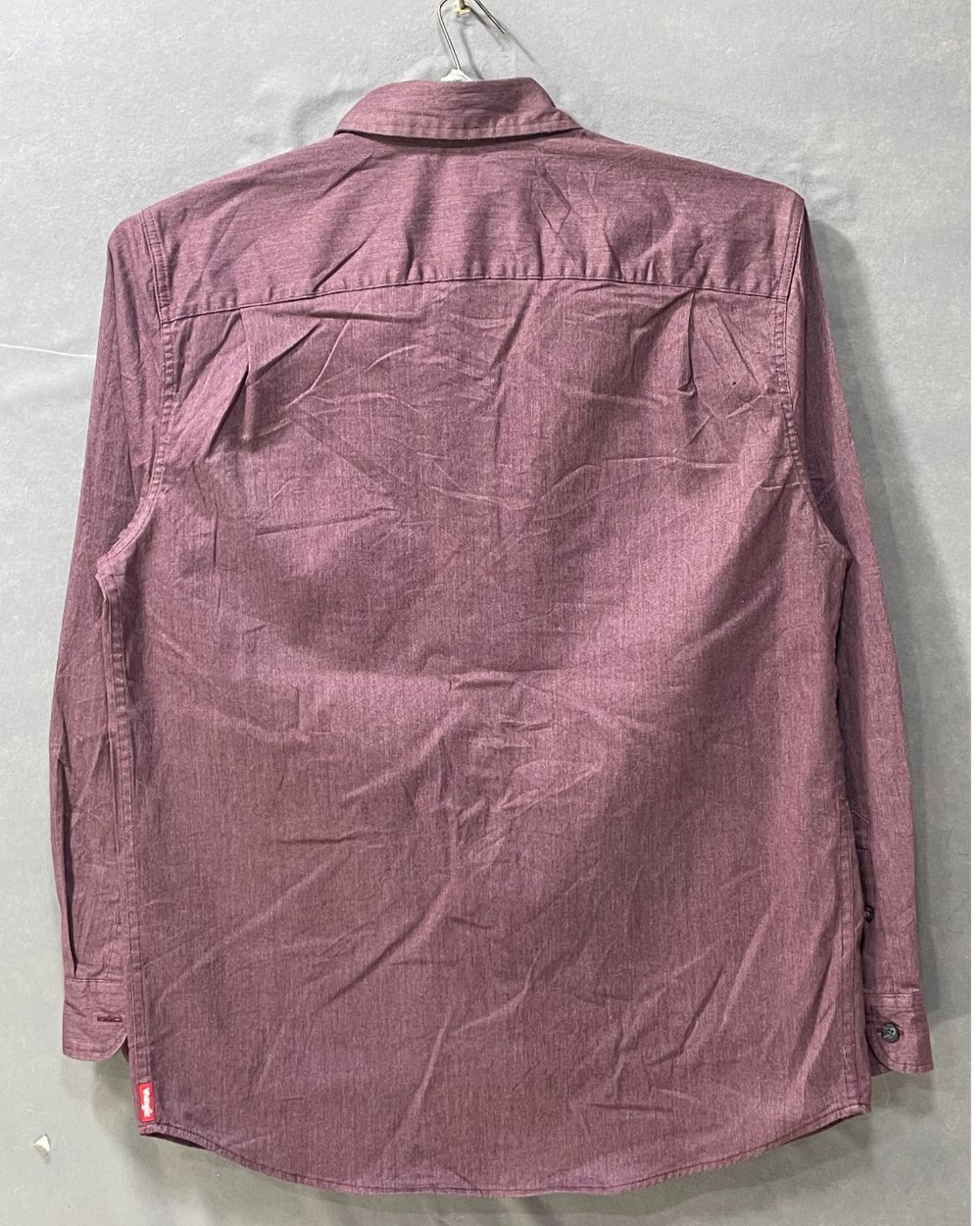 Wrangler Purple Cotton Falalen Winter Shirt For Men L