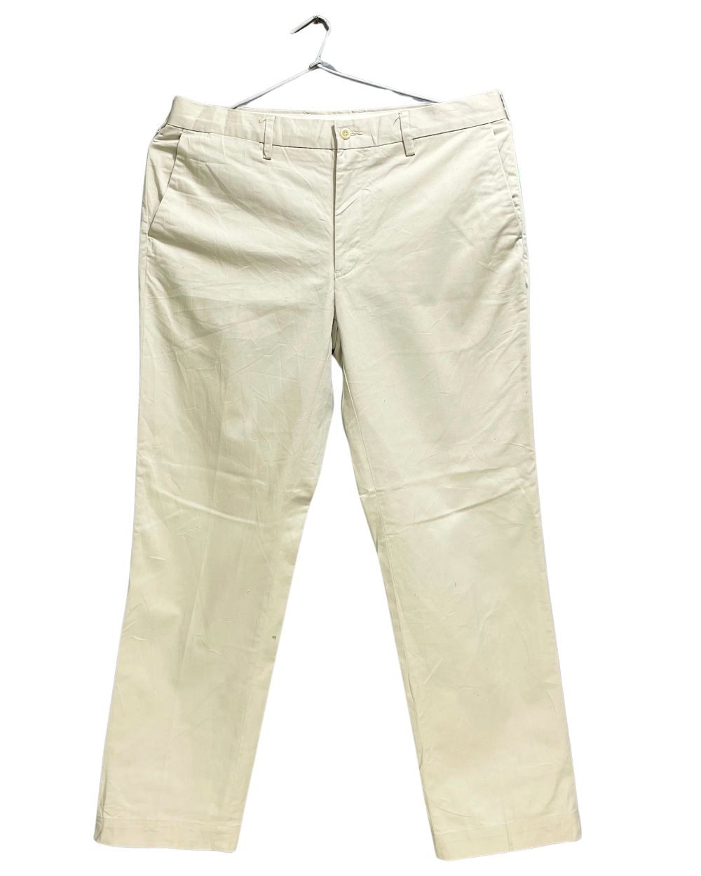 Polo Ralph Lauren Cream Cotton Dress Pant For Men M