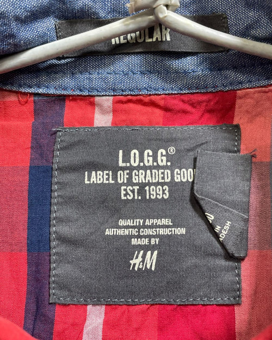 Label Of Graded Goods Red Cotton Shirt For Men M