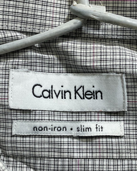 Calvin Klein Gray Cotton Shirt For Men M