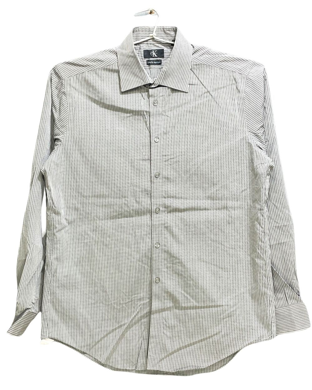 Calvin Klein Gray Cotton Shirt For Men L