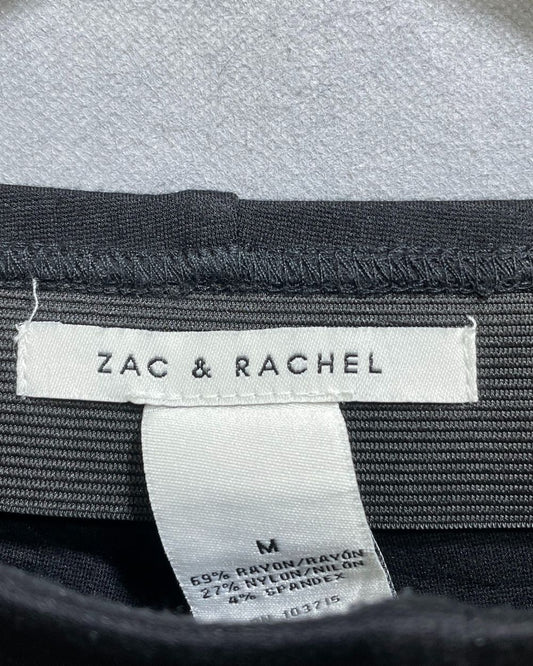 Zac & Rachel Black Polyester Jersey Stretch Gym tights For Women M