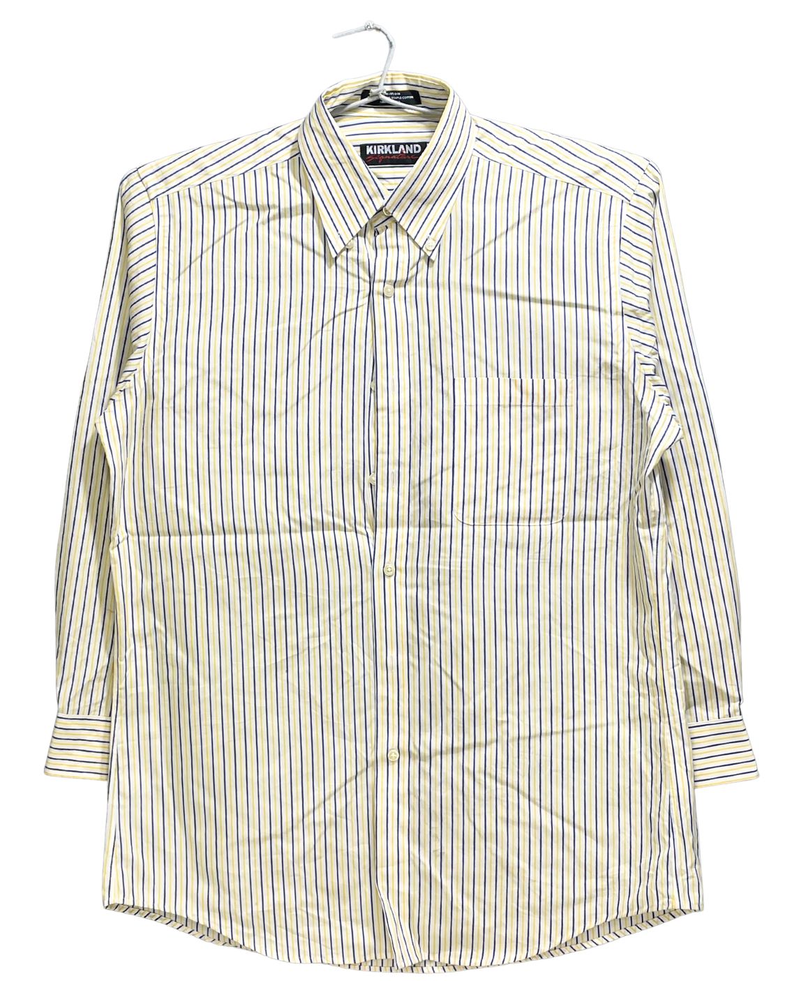 Kirkland Yellow Cotton Shirt For Men M