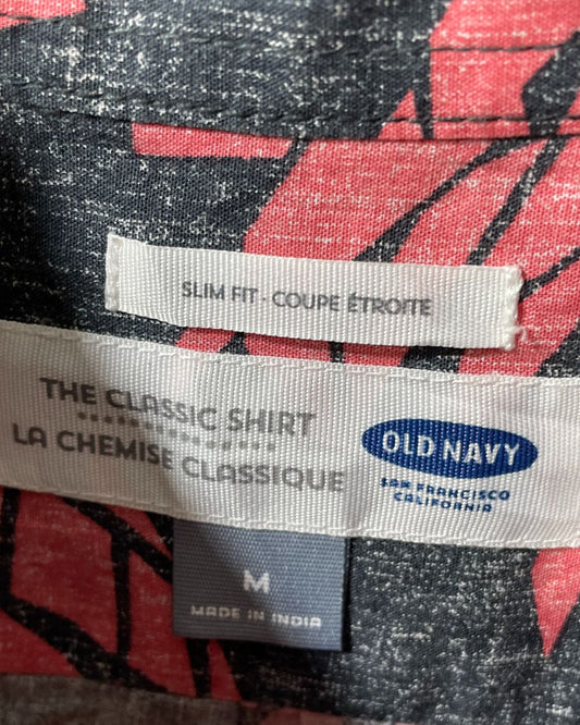 Old Navy Red Cotton Shirt For Men M