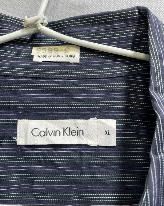 Calvin Klein Blue Cotton Shirt For Men XL