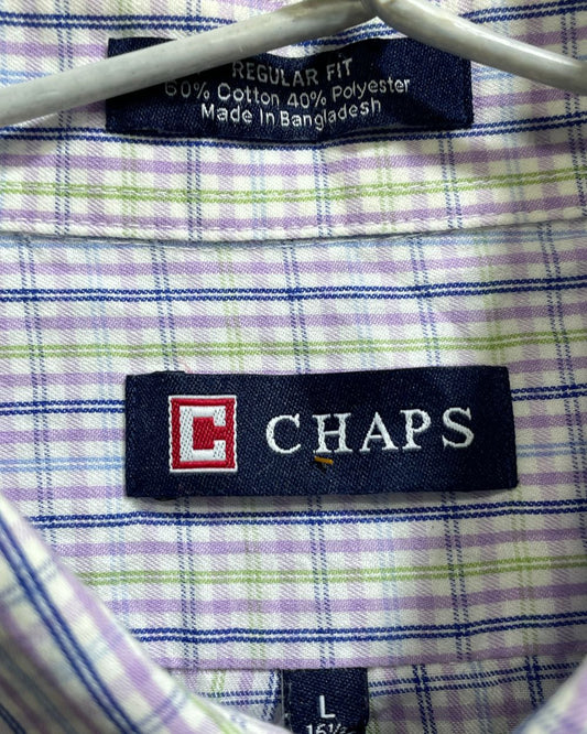 Chaps Purple Cotton Shirt For Men L