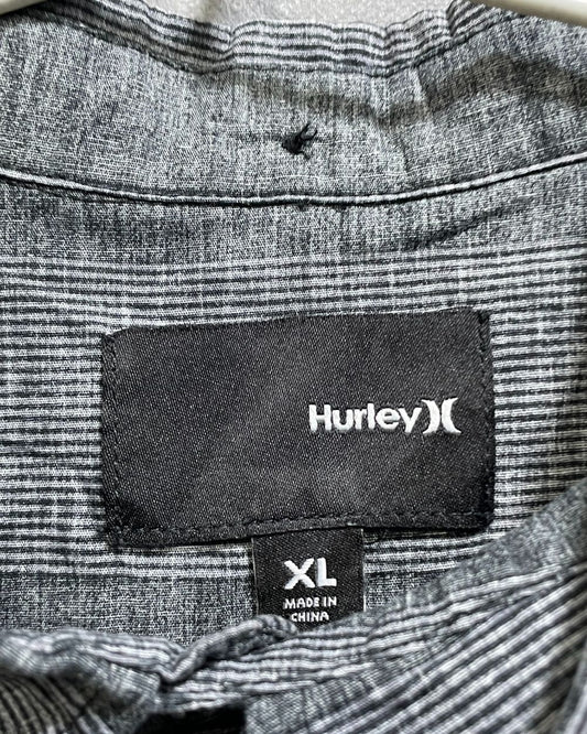 Hurley Gray Cotton Shirt For Men XL