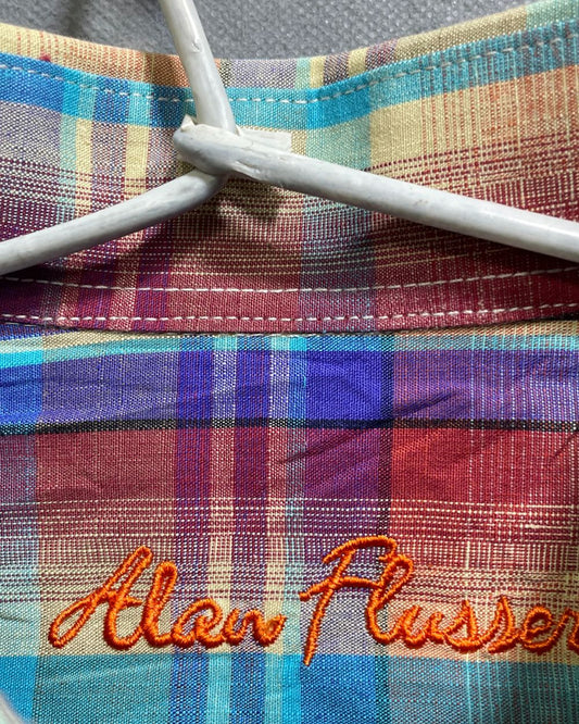 Alan Flusser Multi Cotton Shirt For Men M