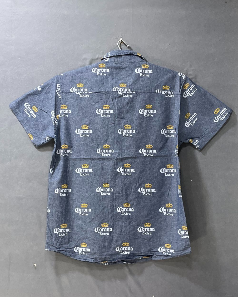 Corona Extra Gray Cotton Shirt For Men L