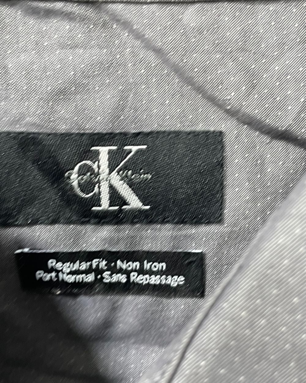 Calvin Klein Gray Cotton Shirt For Men L