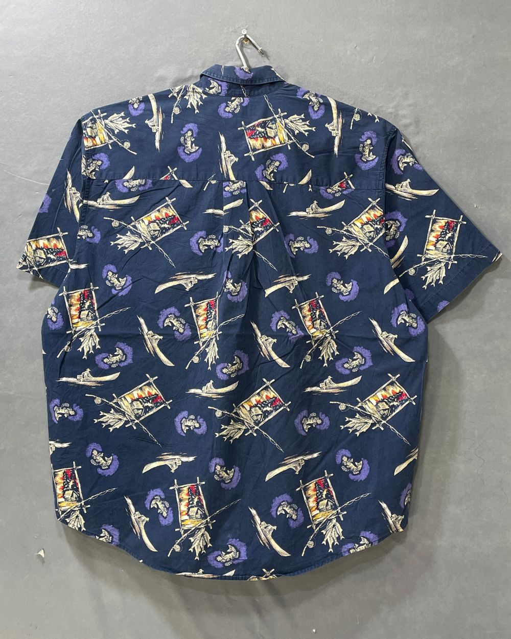 Natural Issue Blue Cotton Shirt For Men L