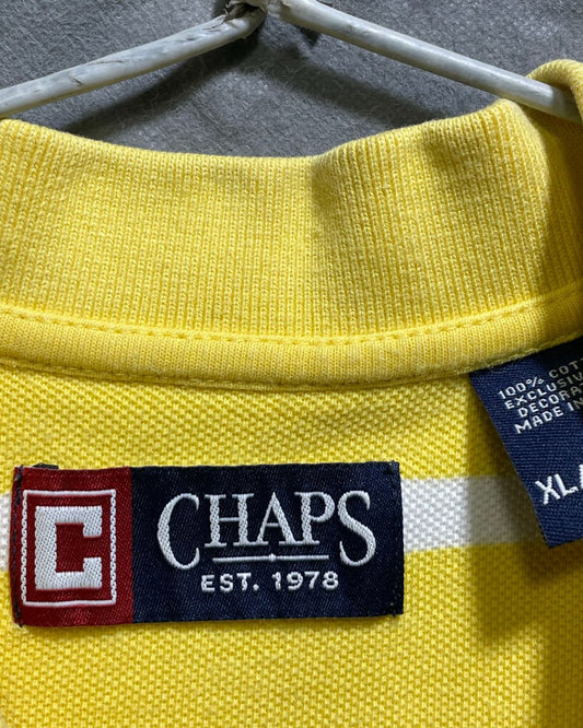 Chaps Yellow Polo T Shirt For Men X Large | Preloved Labels