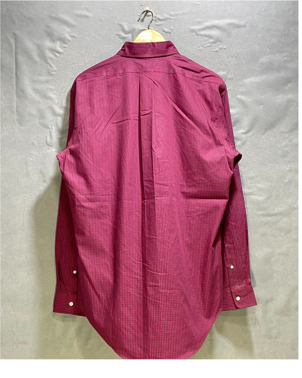 Lands' End Maroon Cotton Shirt For Men Large | Preloved Labels