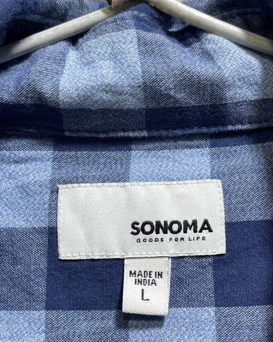Sonoma Blue Cotton Shirt For Men X Large | Preloved Labels