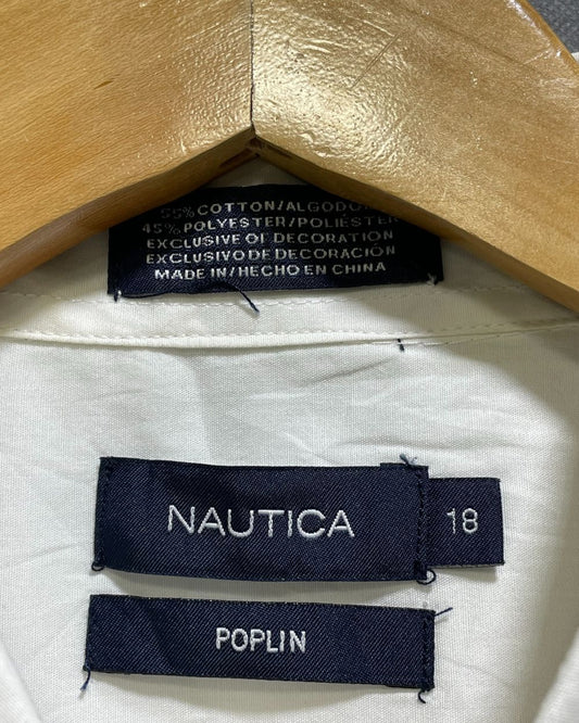 Nautica White Cotton Shirt For Men Small | Preloved Labels