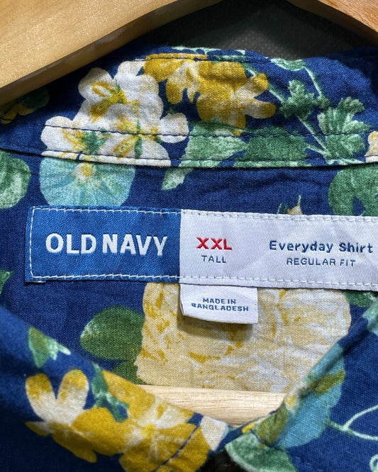 Old Navy Blue Cotton Shirt For Men X Large | Preloved Labels