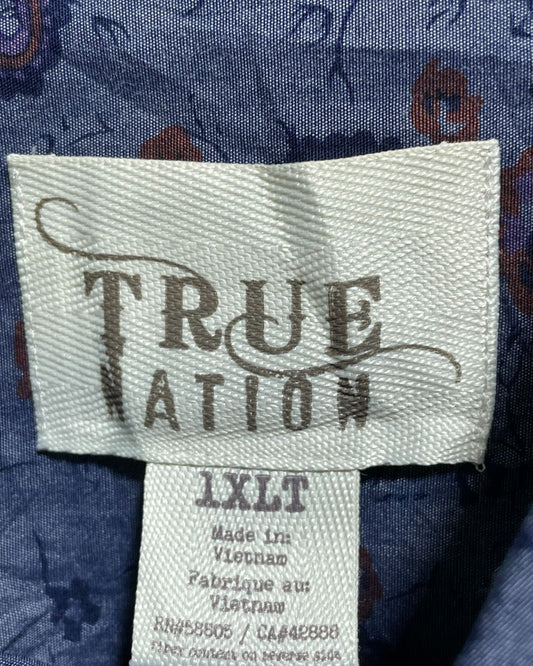True Nation Blue Cotton Shirt For Men X Large | Preloved Labels