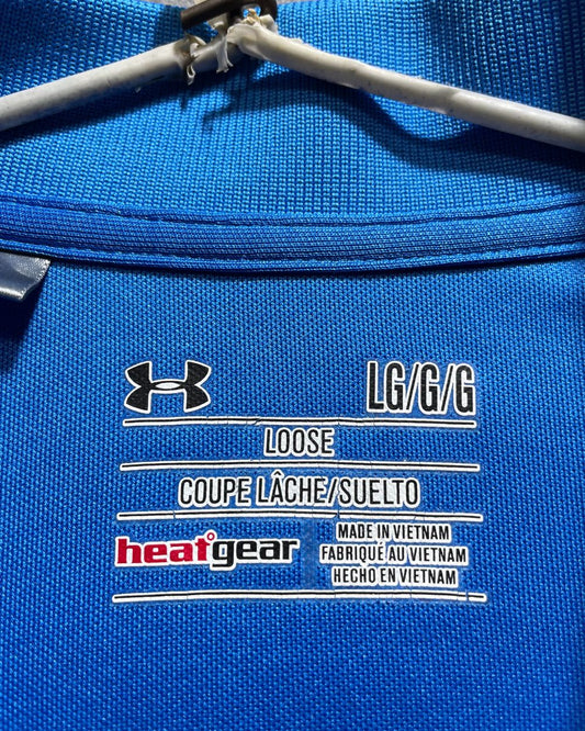 Under Armour Blue Sport Polo T Shirt For Men Large | Preloved Labels