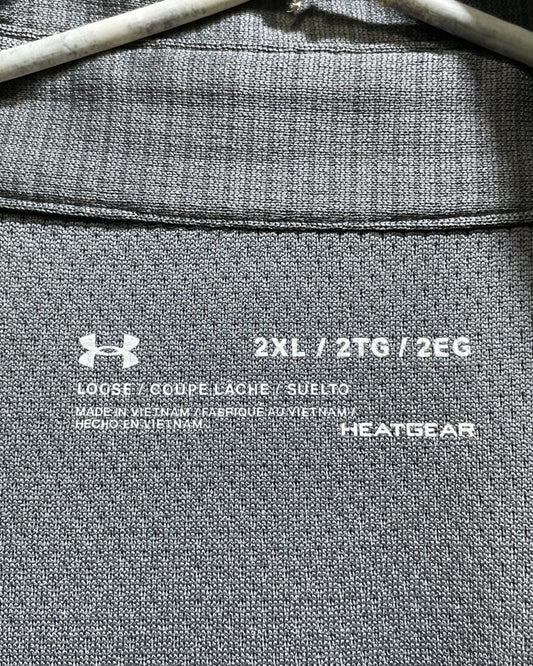 Under Armour Gray Sport Polo T Shirt For Men XXL | Preloved Labels